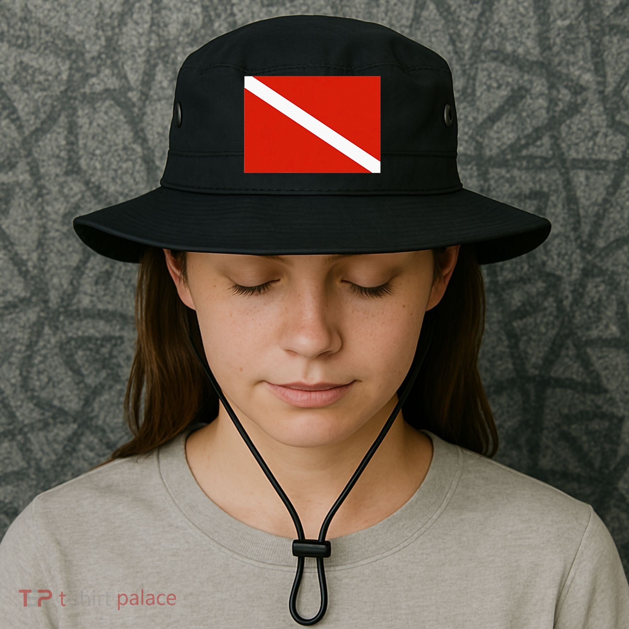 Diver Down Dive Flag Scuba Diving Flag Bucket Hat