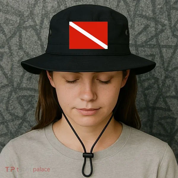 Diver Down Dive Flag Scuba Diving Flag Bucket Hat