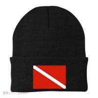 Diver Down Dive Flag Scuba Diving Flag Beanie thumb 0