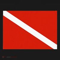 Diver Down Dive Flag Scuba Diving Flag Polo thumb 3