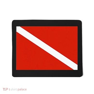 Diver Down Dive Flag Scuba Diving Flag Mousepad