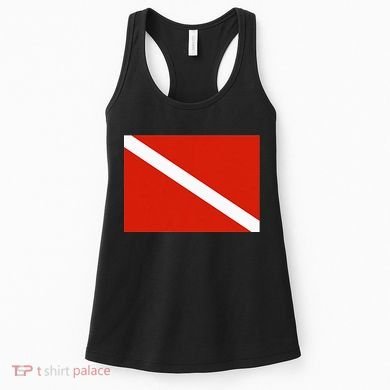 Diver Down Dive Flag Scuba Diving Flag Women's Tank Top