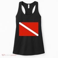 Diver Down Dive Flag Scuba Diving Flag Women's Tank Top thumb 0