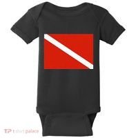Diver Down Dive Flag Scuba Diving Flag Baby Bodysuit thumb 0