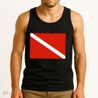 Diver Down Dive Flag Scuba Diving Flag Tank Top thumb 3