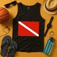 Diver Down Dive Flag Scuba Diving Flag Tank Top thumb 4