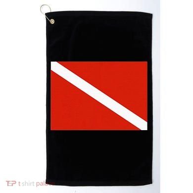 Diver Down Dive Flag Scuba Diving Flag Golf Towel