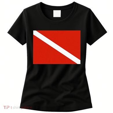 Diver Down Dive Flag Scuba Diving Flag Women's T-Shirt