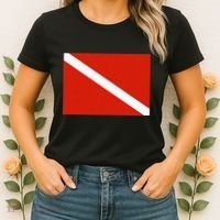 Diver Down Dive Flag Scuba Diving Flag Women's T-Shirt thumb 2