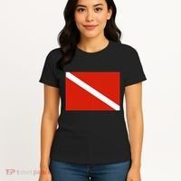 Diver Down Dive Flag Scuba Diving Flag Women's T-Shirt thumb 4