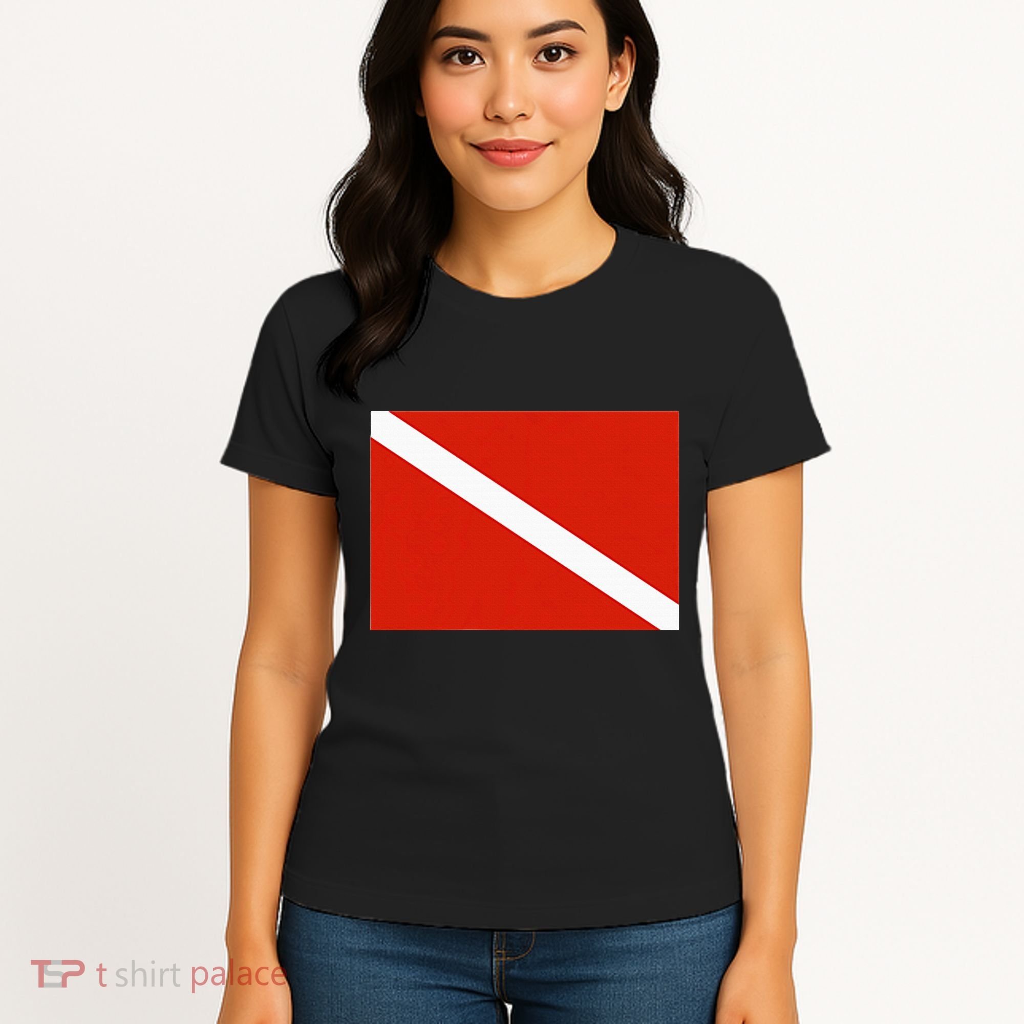 Diver Down Dive Flag Scuba Diving Flag Women's T-Shirt