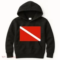 Diver Down Dive Flag Scuba Diving Flag Kids Hoodie thumb 0