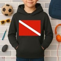 Diver Down Dive Flag Scuba Diving Flag Kids Hoodie thumb 2