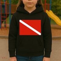 Diver Down Dive Flag Scuba Diving Flag Kids Hoodie thumb 3