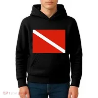 Diver Down Dive Flag Scuba Diving Flag Kids Hoodie thumb 4