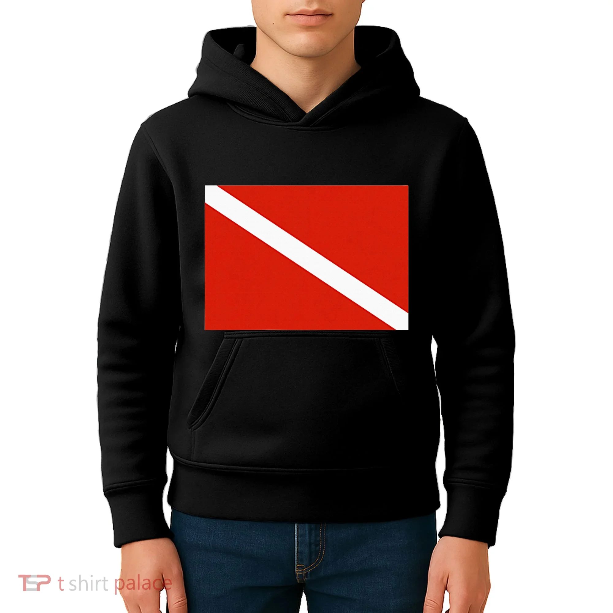 Diver Down Dive Flag Scuba Diving Flag Kids Hoodie