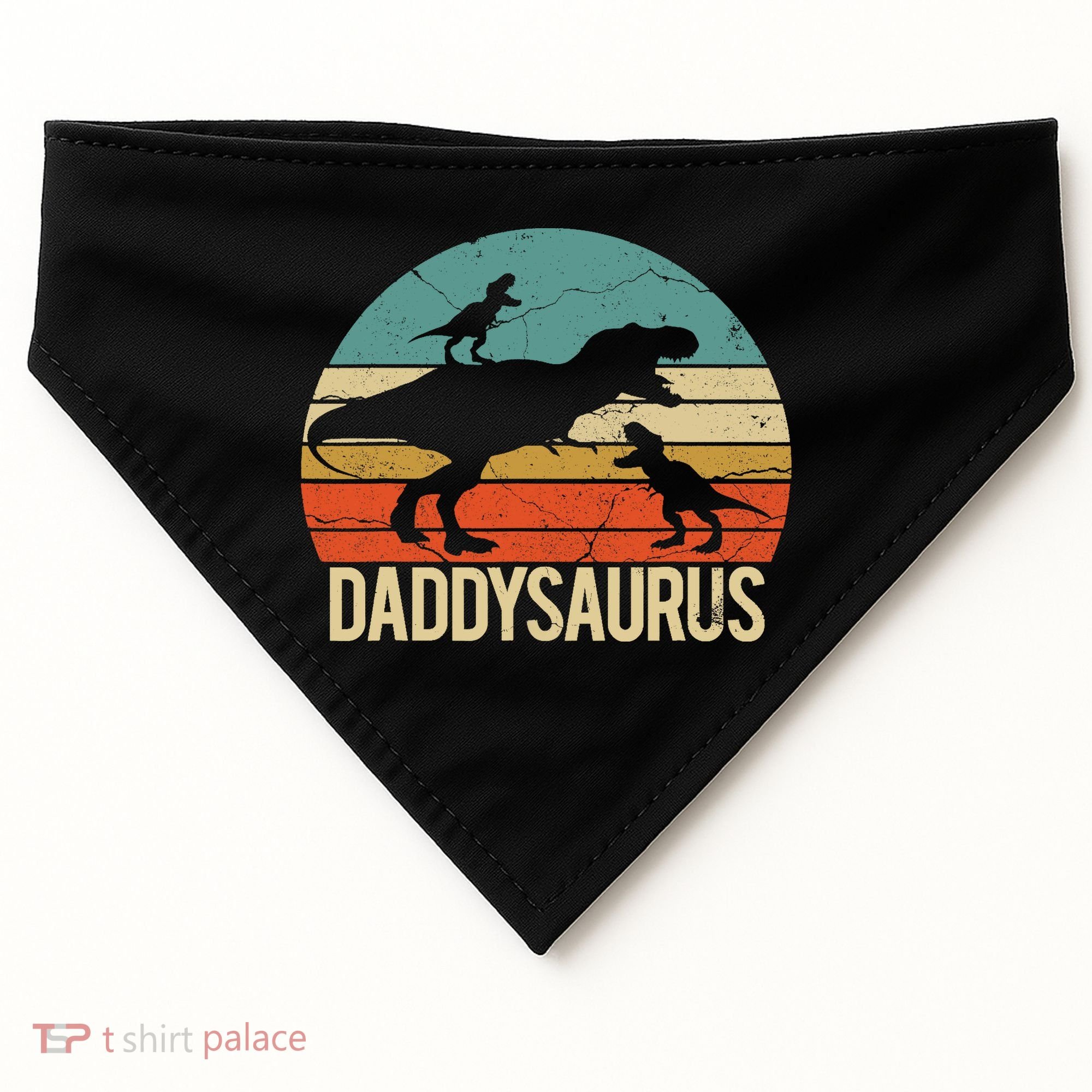 Daddy Dinosaur Daddysaurus 2 Two christmas Gift For Dad USA-Made Doggie Bandana