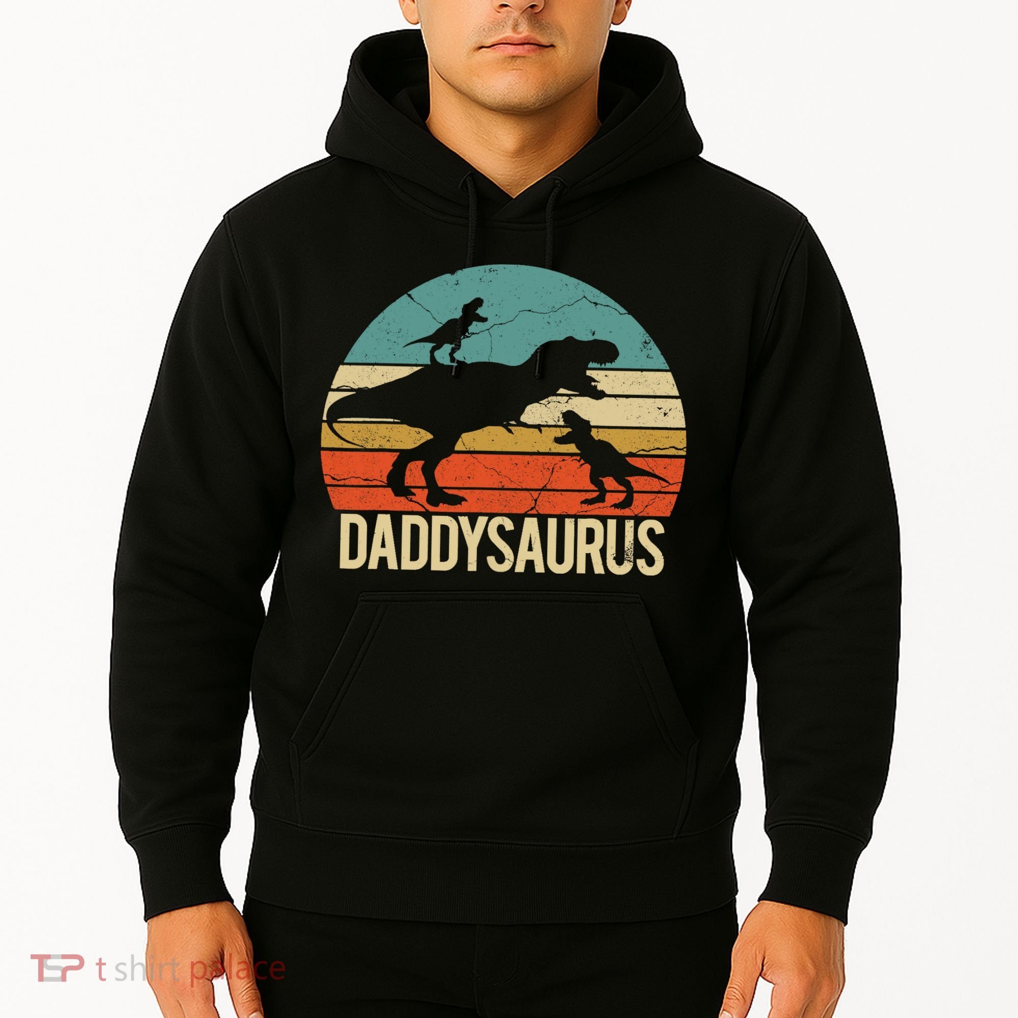 Daddy Dinosaur Daddysaurus 2 Two christmas Gift For Dad Hoodie