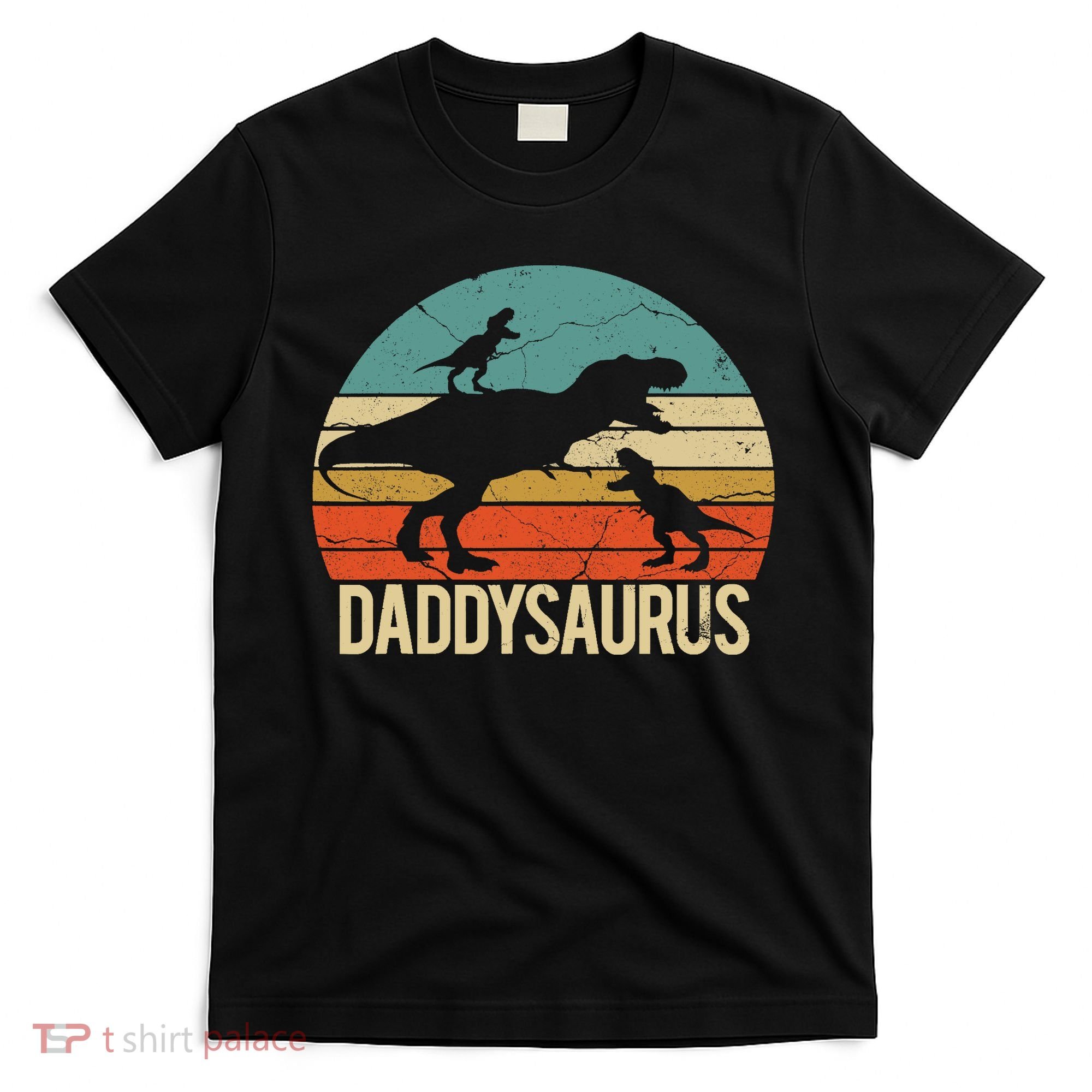 Daddy Dinosaur Daddysaurus 2 Two christmas Gift For Dad T-Shirt