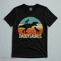 Daddy Dinosaur Daddysaurus 2 Two christmas Gift For Dad T-Shirt thumb 5