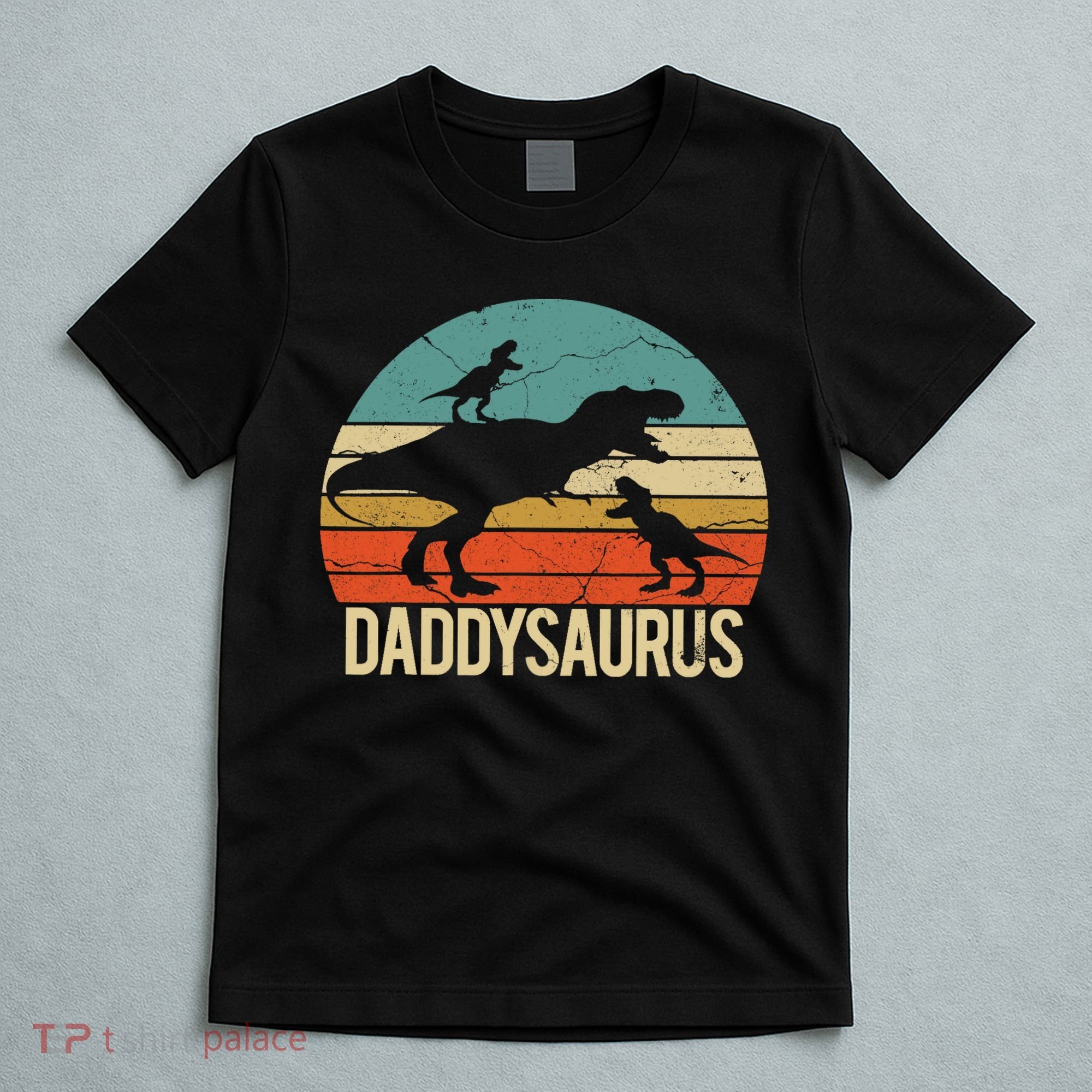 Daddy Dinosaur Daddysaurus 2 Two christmas Gift For Dad T-Shirt