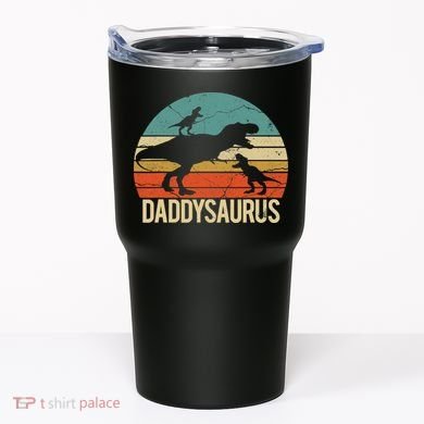 Daddy Dinosaur Daddysaurus 2 Two christmas Gift For Dad Tumbler
