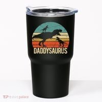 Daddy Dinosaur Daddysaurus 2 Two christmas Gift For Dad Tumbler thumb 0