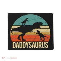 Daddy Dinosaur Daddysaurus 2 Two christmas Gift For Dad Mousepad thumb 0