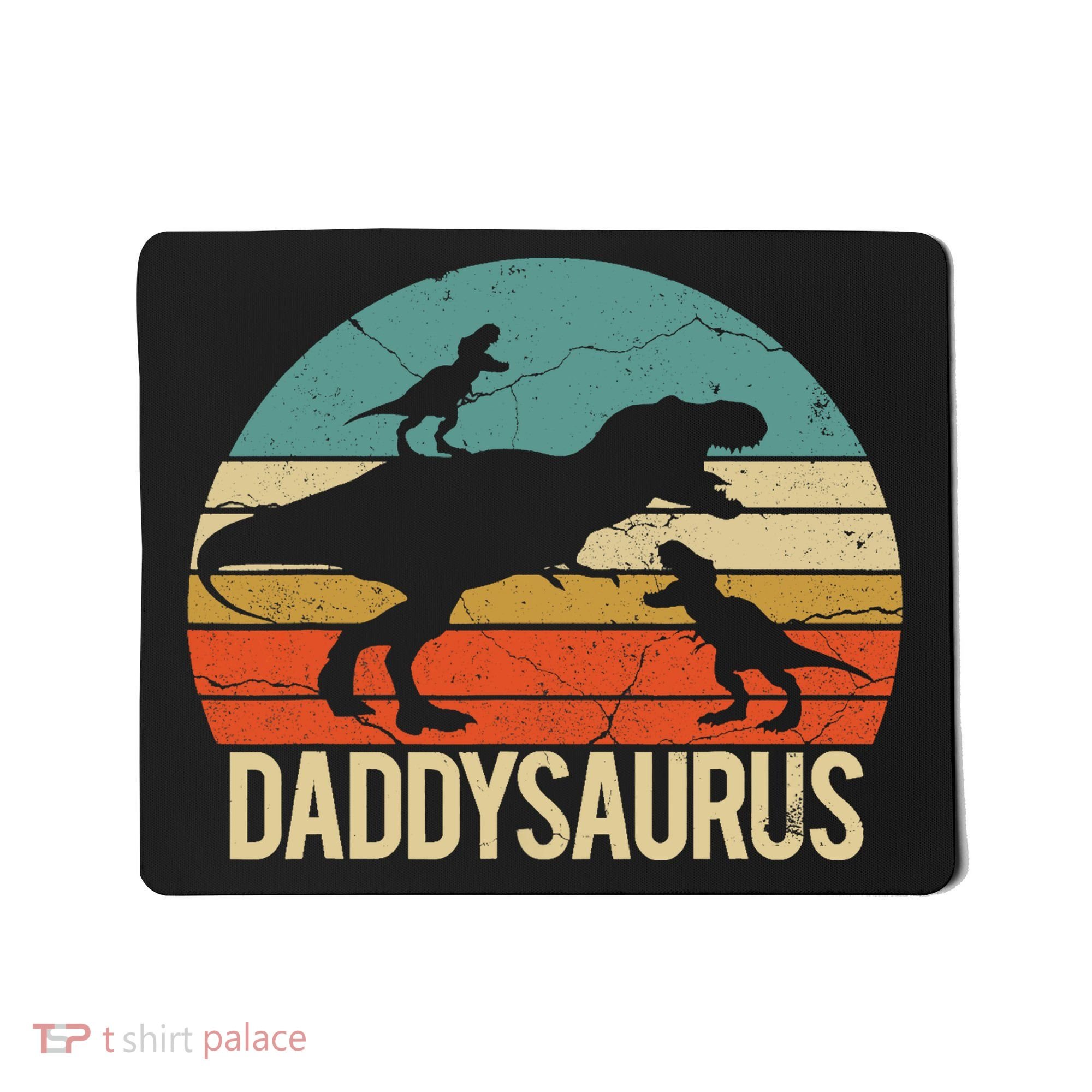 Daddy Dinosaur Daddysaurus 2 Two christmas Gift For Dad Mousepad