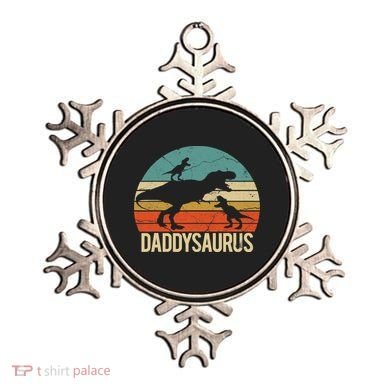 Daddy Dinosaur Daddysaurus 2 Two christmas Gift For Dad Ornament