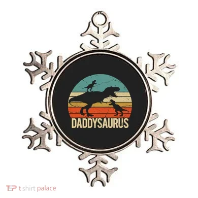 Daddy Dinosaur Daddysaurus 2 Two christmas Gift For Dad Ornament