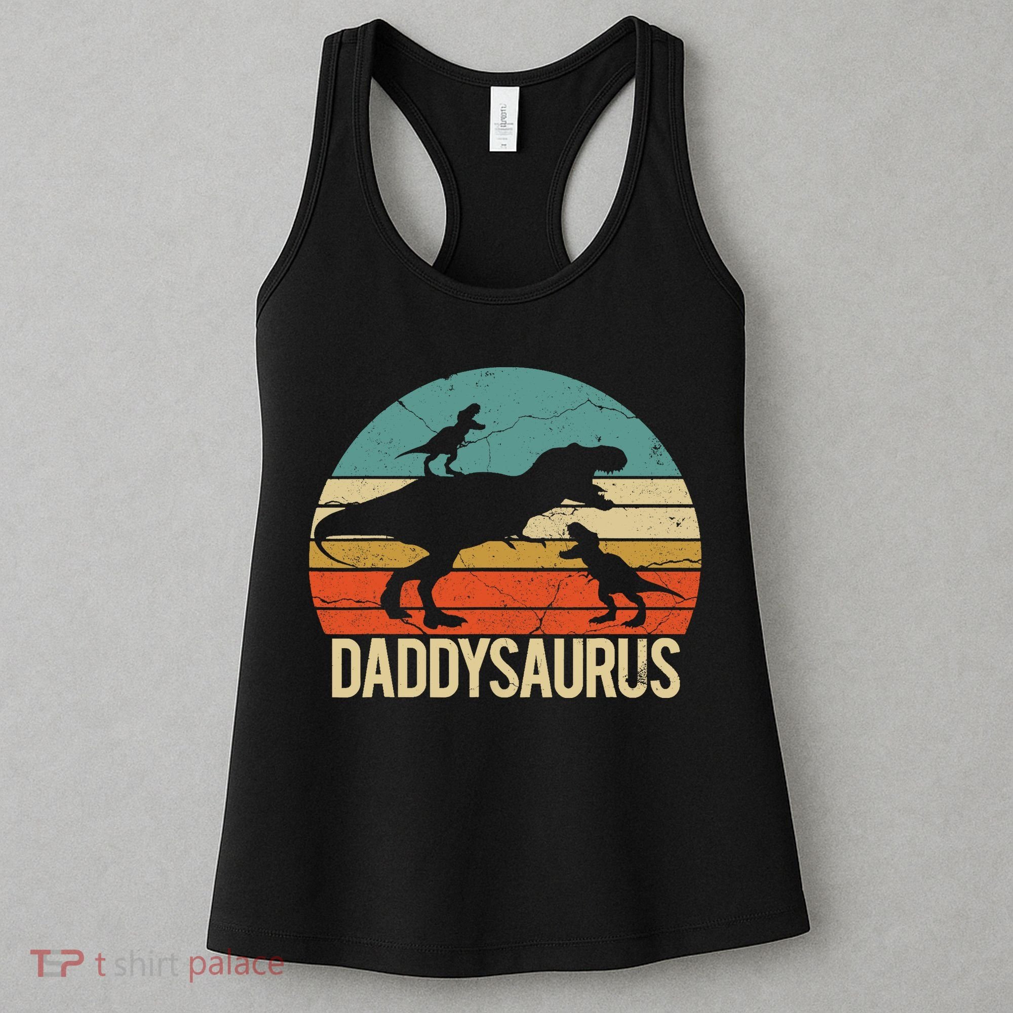 Daddy Dinosaur Daddysaurus 2 Two christmas Gift For Dad Women's Tank Top