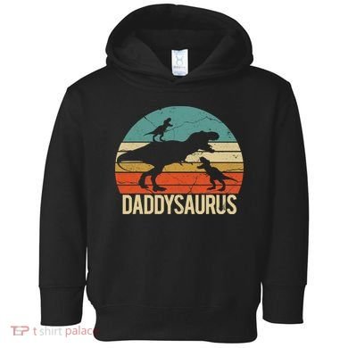 Daddy Dinosaur Daddysaurus 2 Two christmas Gift For Dad Toddler Hoodie