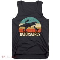 Daddy Dinosaur Daddysaurus 2 Two christmas Gift For Dad Tank Top thumb 0