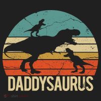 Daddy Dinosaur Daddysaurus 2 Two christmas Gift For Dad Golf Towel thumb 3