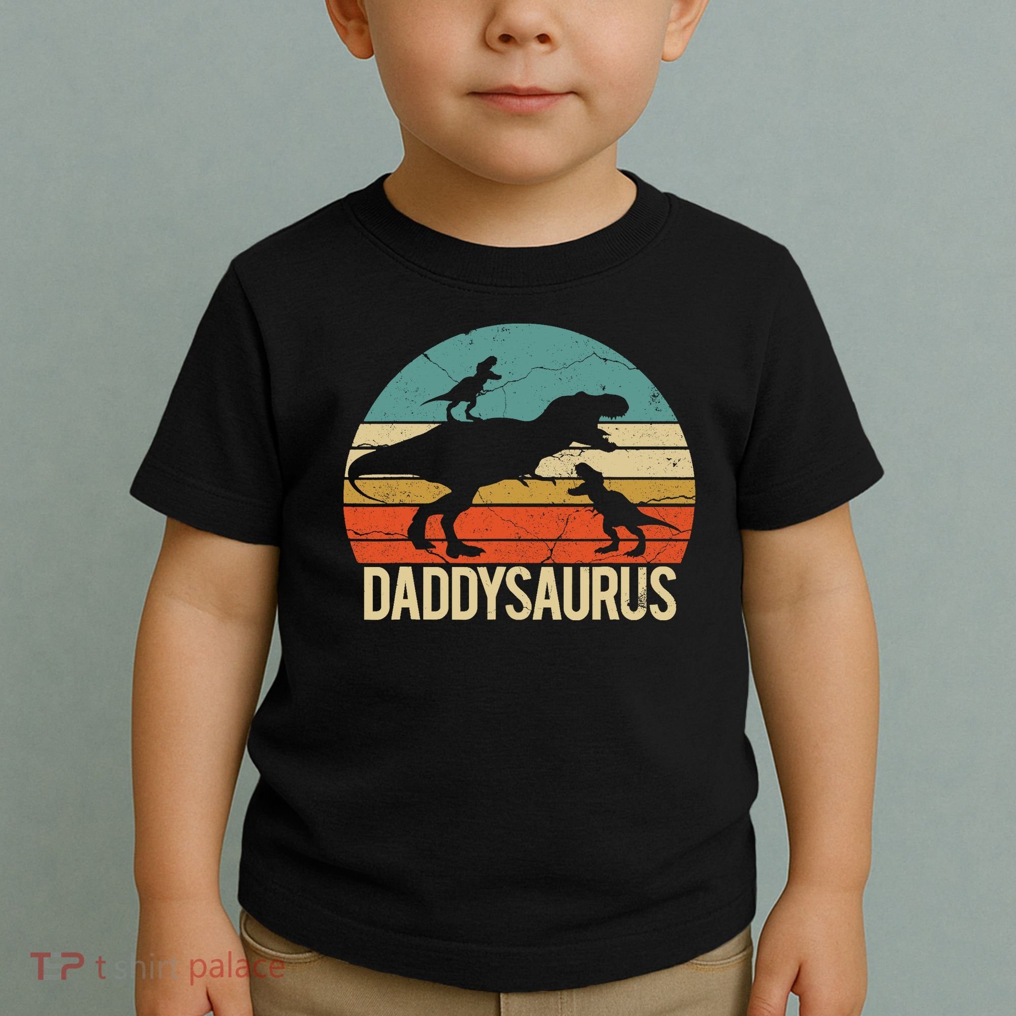 Daddy Dinosaur Daddysaurus 2 Two christmas Gift For Dad Toddler T-Shirt