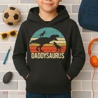 Daddy Dinosaur Daddysaurus 2 Two christmas Gift For Dad Kids Hoodie thumb 2