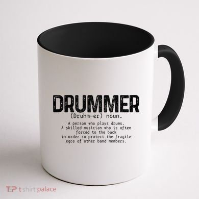 Drummer Definition Drums Drumming Funny Drummer Gift Coffee Mug back