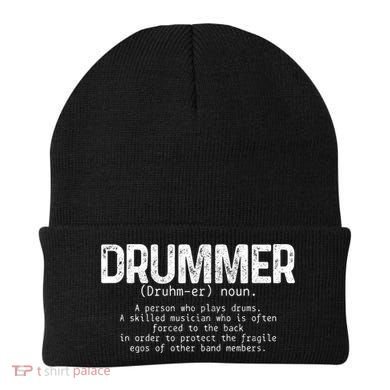 Drummer Definition Drums Drumming Funny Drummer Gift Beanie