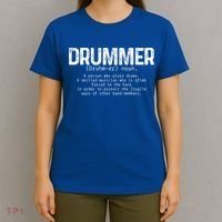 Drummer Definition Drums Drumming Funny Drummer Gift T-Shirt thumb 4