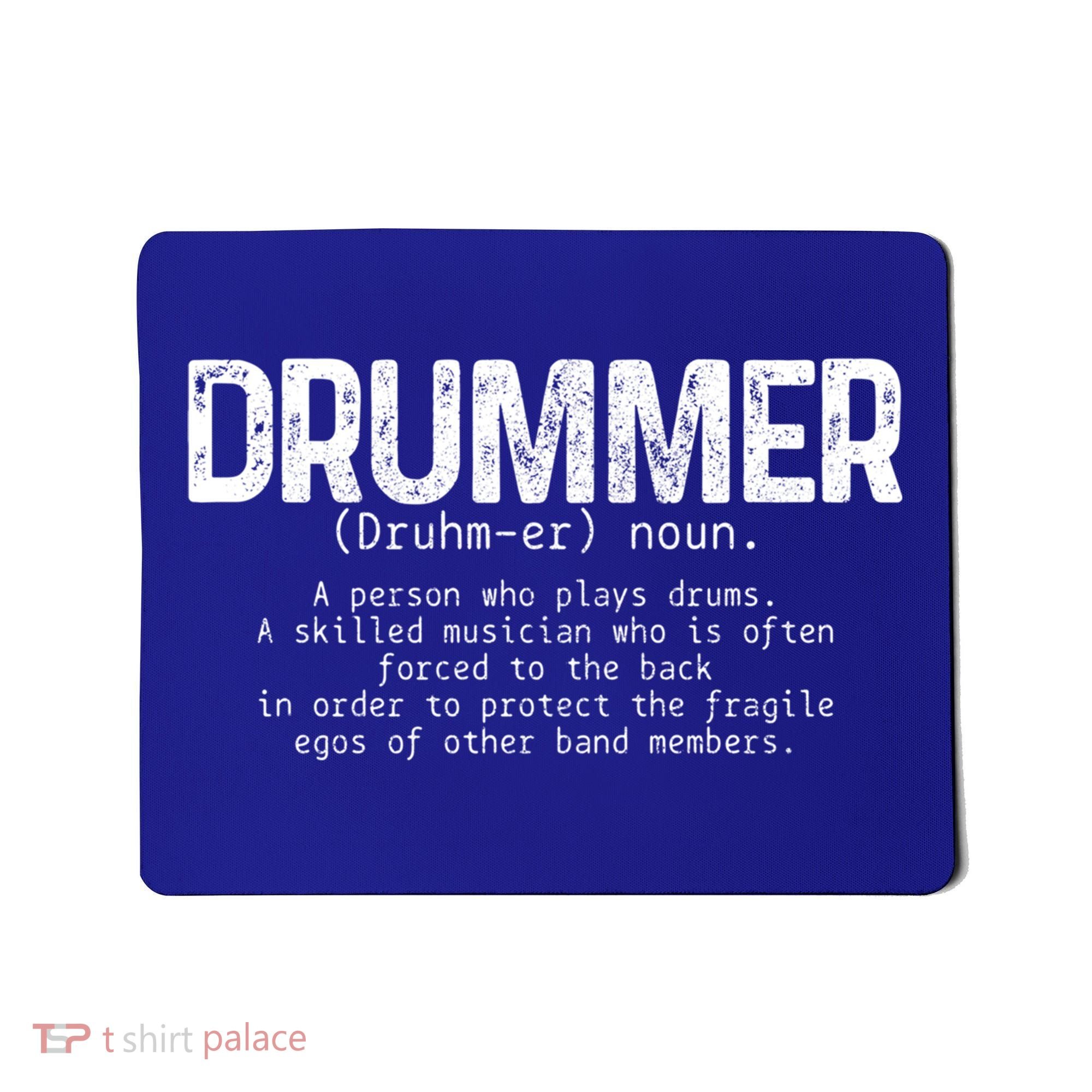 Drummer Definition Drums Drumming Funny Drummer Gift Mousepad