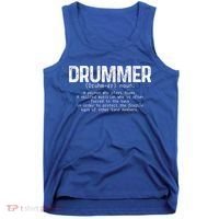 Drummer Definition Drums Drumming Funny Drummer Gift Tank Top thumb 0