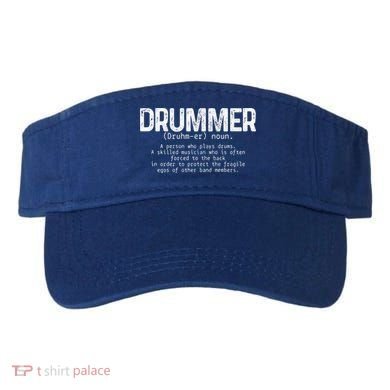 Drummer Definition Drums Drumming Funny Drummer Gift Visor