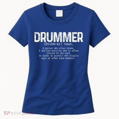 Drummer Definition Drums Drumming Funny Drummer Gift Women's T-Shirt