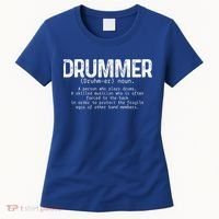 Drummer Definition Drums Drumming Funny Drummer Gift Women's T-Shirt thumb 0