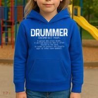 Drummer Definition Drums Drumming Funny Drummer Gift Kids Hoodie thumb 3