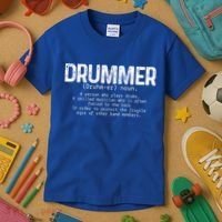 Drummer Definition Drums Drumming Funny Drummer Gift Kids T-Shirt thumb 3