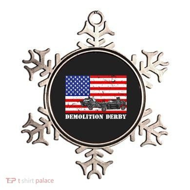 Distressed Demolition Derby Usa American Flag Vintage Racer Great Gift Ornament