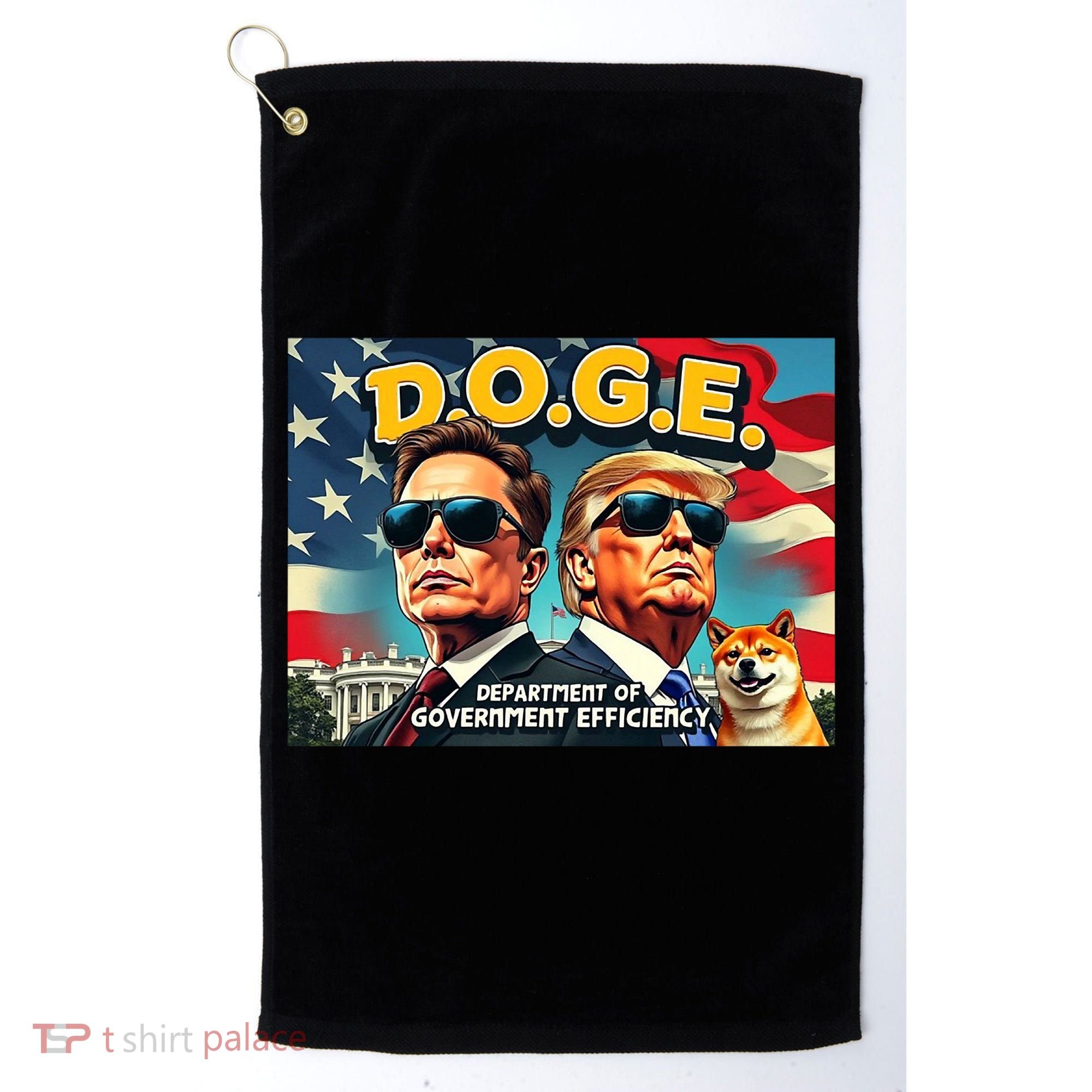 D.O.G.E Doge Department Of Government Efficiency Trump Elon Golf Towel