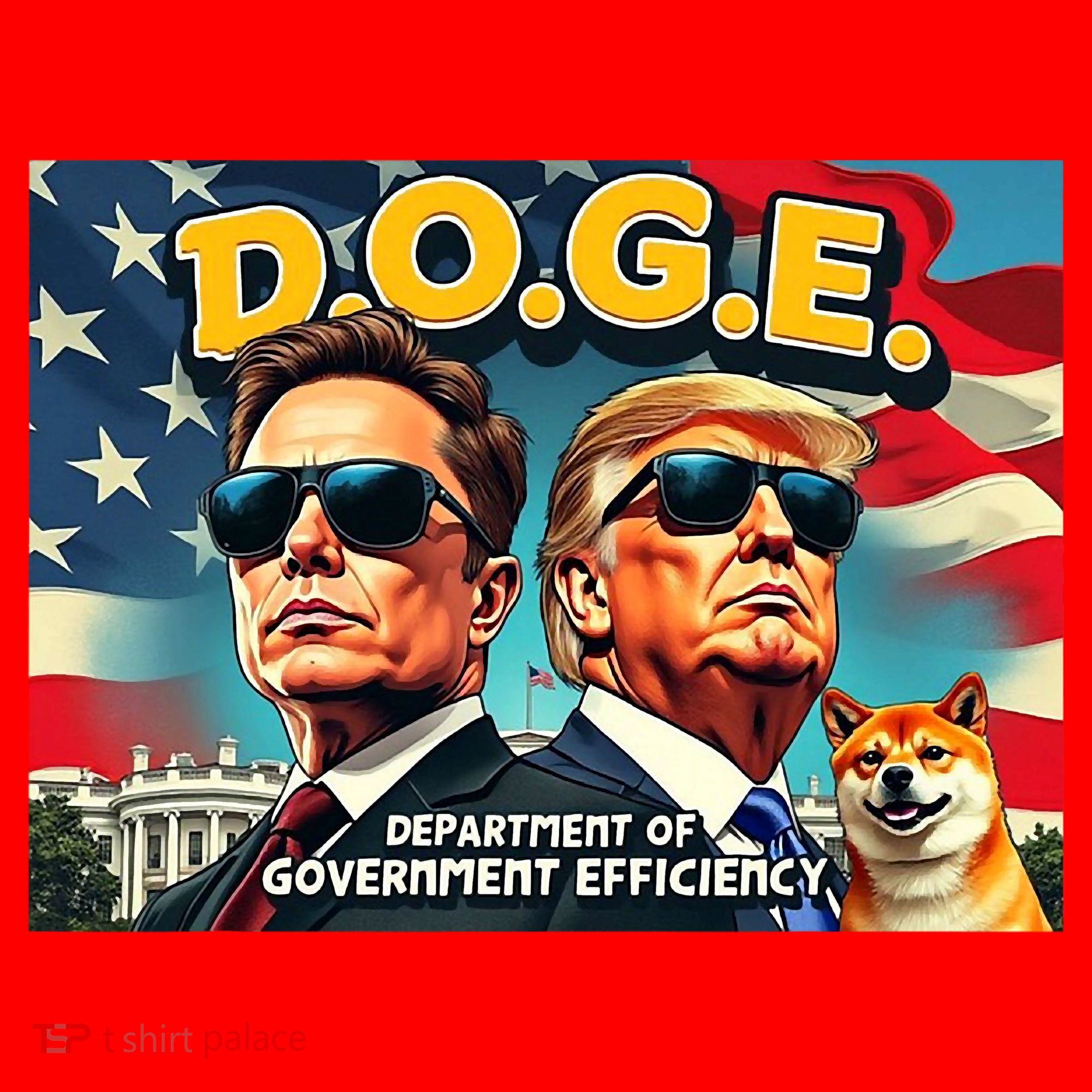 D.O.G.E Doge Department Of Government Efficiency Trump Elon Santa Hat